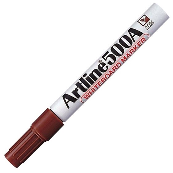 Μαρκαδόρος Artline EK-500Α Whiteboard Στρογγυλή Μύτη 2.0mm Καφέ