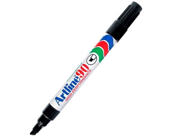 Μαρκαδόρος Artline EK-90 Ανεξίτηλος Πλακέ 2.0-5.0mm Μαύρο