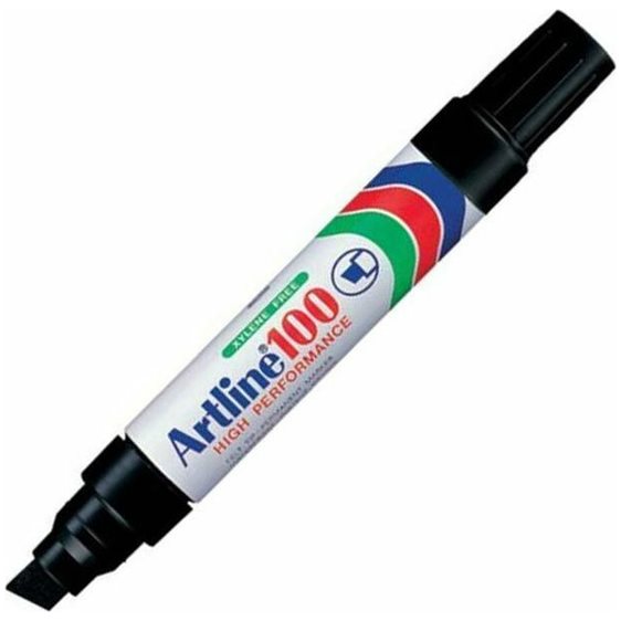 Μαρκαδόρος Artline EK-100 Ανεξίτηλος Πλακέ 7.0-12.0mm Μαύρο