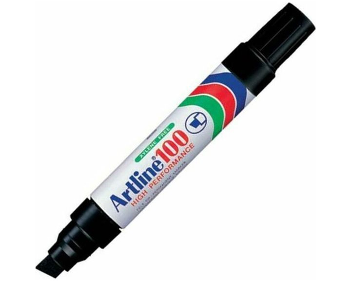 Μαρκαδόρος Artline EK-100 Ανεξίτηλος Πλακέ 7.0-12.0mm Μαύρο