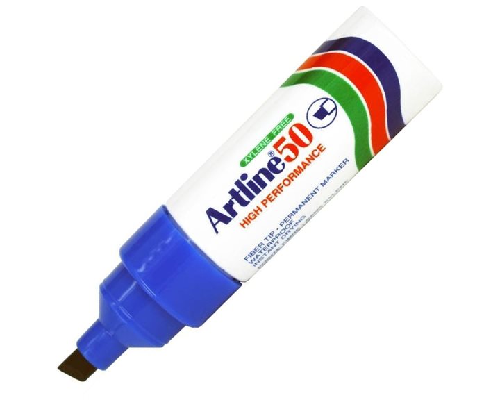 Μαρκαδόρος Artline EK-50 Ανεξίτηλος Πλακέ 3.0-6.0mm Μπλε