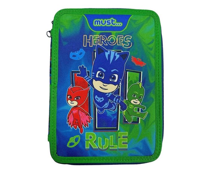 Κασετίνα Must Διπλή Γεμάτη 15χ5χ21cm PJ Masks Heroes