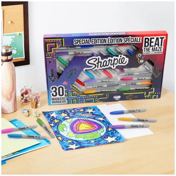 Σετ Μαρκαδόροι Sharpie Beat The Maze Fine 30τμχ