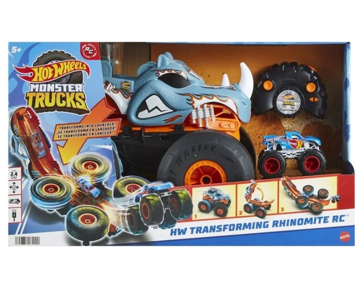 Mattel Mattel Hot Wheels R/C Monster Trucks Rhinomite 2 Σε 1