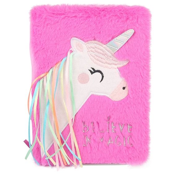 Believe In Magic A5 Plush Lined Notebok