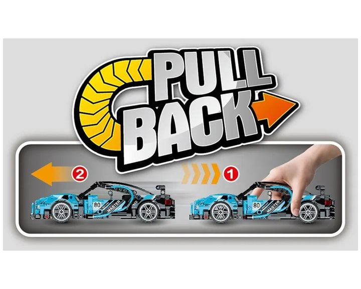 Pull Back Blue Racer - 507 pcs