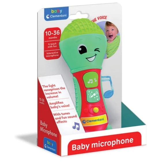 Clementoni Baby As Company Βρεφικό Παιχνίδι Baby Mικρόφωνο Για 10-36 Μηνών