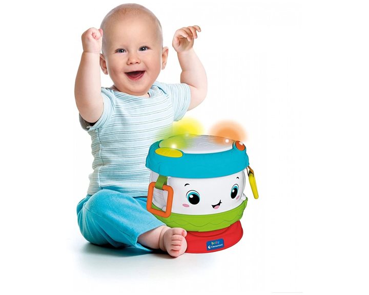 Clementoni Baby Βρεφικό Μουσικό Τύμπανο Με Δραστηριότητες Για 10-36 Μηνών 1000-17409