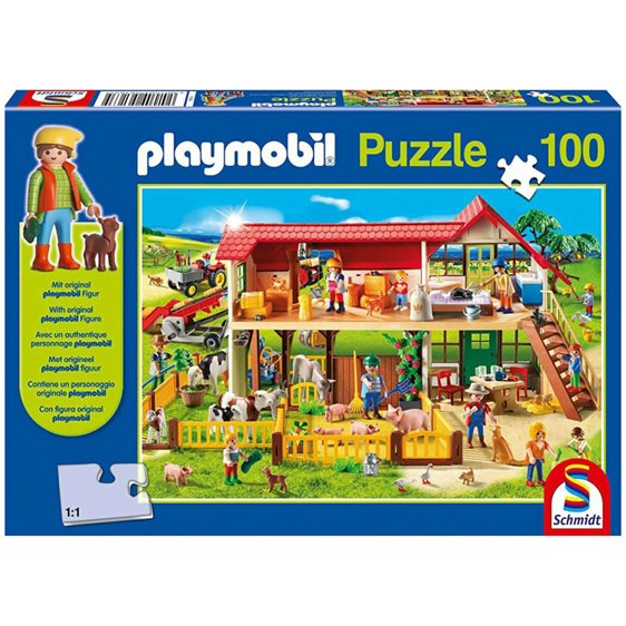 Παζλ Schmidt 100τμχ Playmobil  Φάρμα 56163
