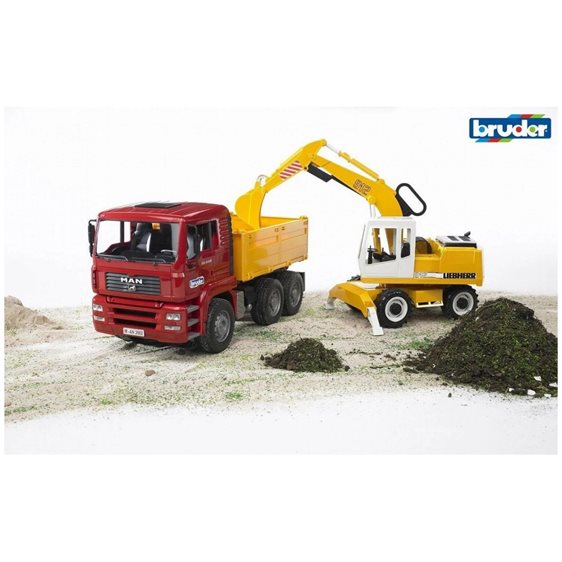 Bruder Φορτηγό Χωματουργικό MAN Με Εκσκαφέα Liebherr/4 02751
