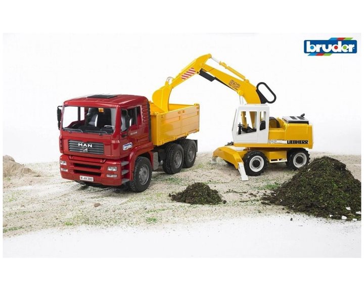 Bruder Φορτηγό Χωματουργικό MAN Με Εκσκαφέα Liebherr/4 02751