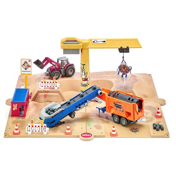 Siku World Baugrube With Tractor Crane Conveyor Belt Boxed
