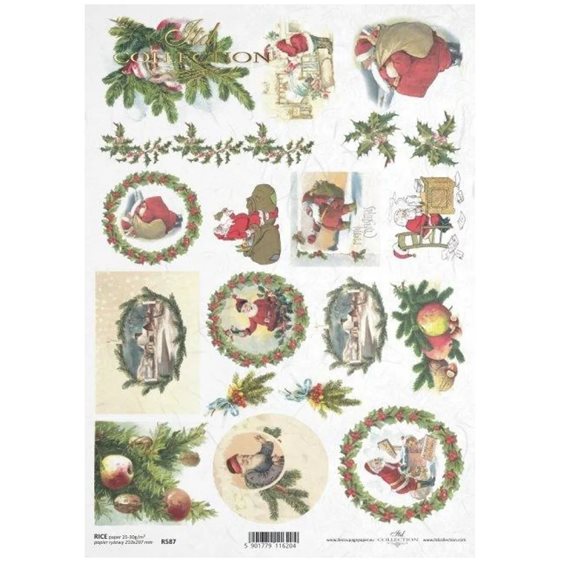 Stamperia Ριζόχαρτο Decoupage A4 christmas motifs