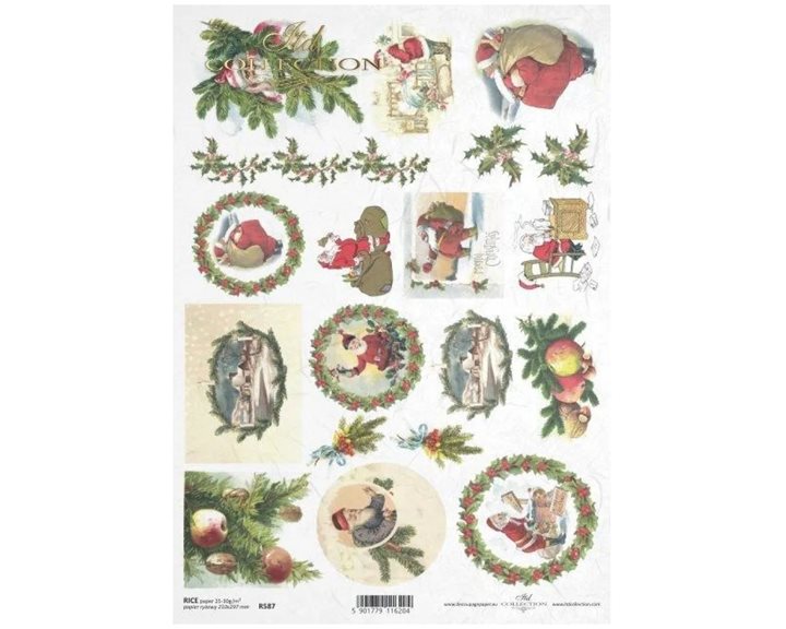 Stamperia Ριζόχαρτο Decoupage A4 christmas motifs itdr0587