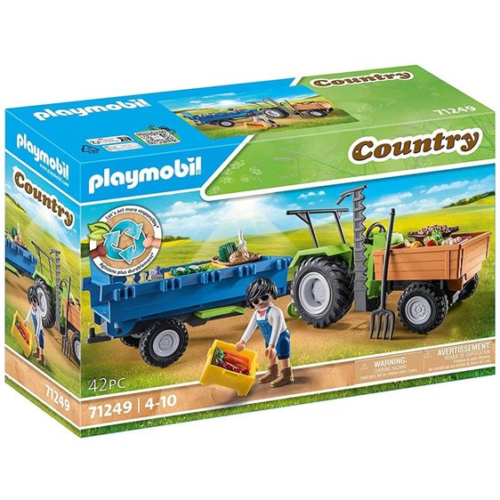 Playmobil Αγροτικό τρακτέρ με καρότσα 71249