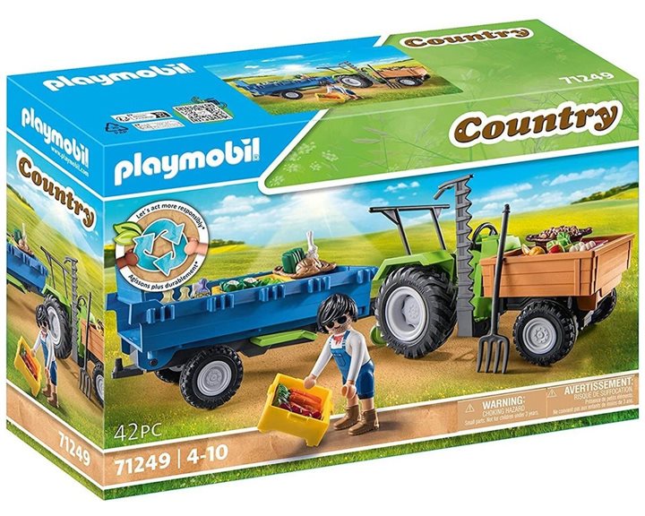 Playmobil Αγροτικό τρακτέρ με καρότσα 71249