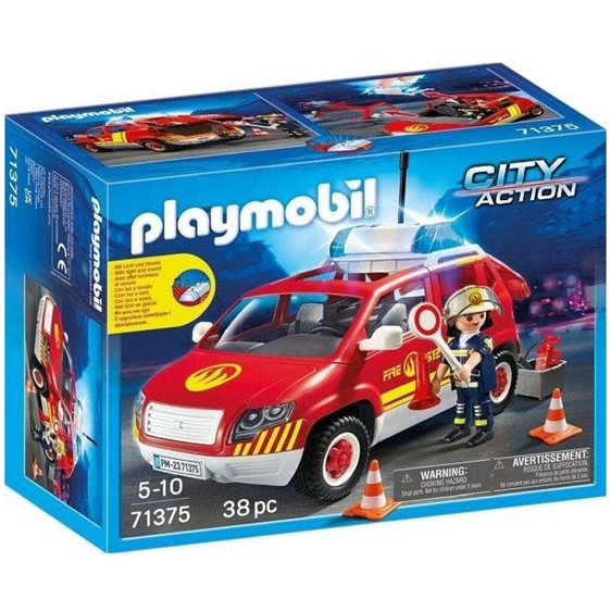 Playmobil Όχημα Αρχιπύραρχου με φάρο και σειρήνα 71375
