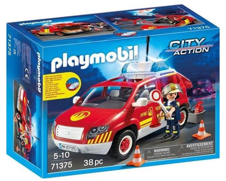 Playmobil Όχημα Αρχιπύραρχου με φάρο και σειρήνα 71375