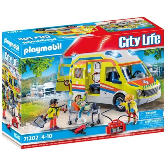 Playmobil Ασθενοφόρο με Διασώστες 71202