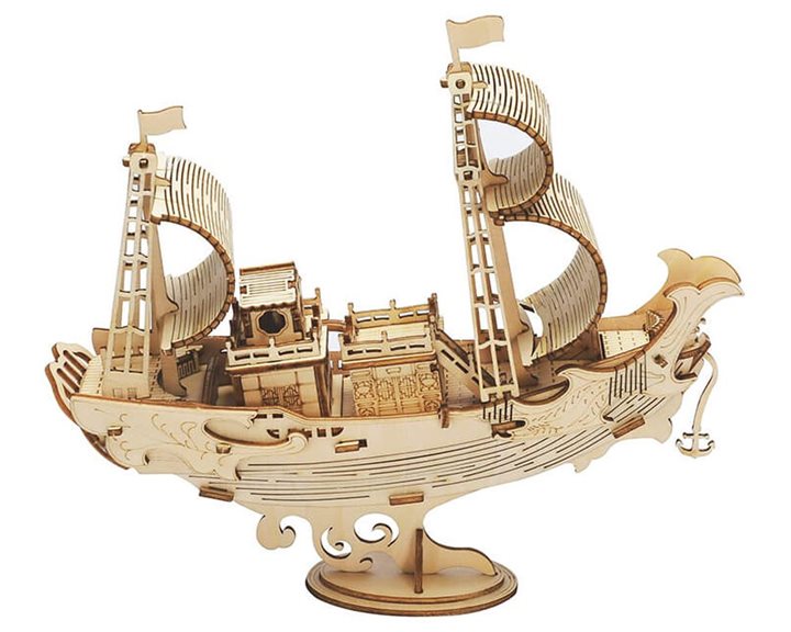 Robotime DIY 3D Puzzle Japanese Diplomatic Ship 91pcs