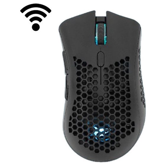 WHITE SHARK WIRELESS 500mAh Li-BAT GAMING MOUSE 10K  LIONEL BLACK