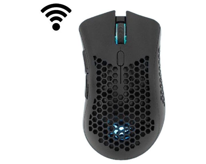 WHITE SHARK WIRELESS 500mAh Li-BAT GAMING MOUSE 10K  LIONEL BLACK