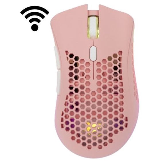 WHITE SHARK WIRELESS 500mAh Li-BAT GAMING MOUSE 10K  LIONEL PINK