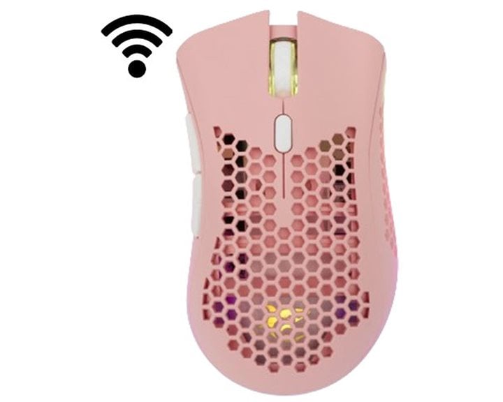 WHITE SHARK WIRELESS 500mAh Li-BAT GAMING MOUSE 10K  LIONEL PINK