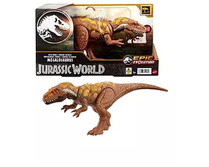 Mattel Jurassic World Wild Roar Megalosaurus Dinosaur Figure