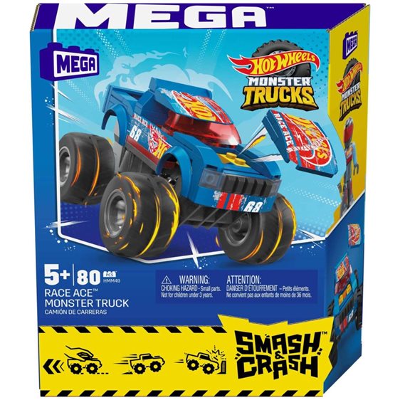 Mattel Mega Blocks Hot Wheels Monster Trucks Race Ace