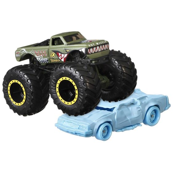Mattel Hot Wheels Monster Trucks Όχημα με Αυτοκινητάκι