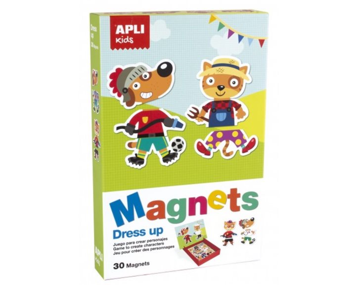 Apli Magnetic Set Animals Dress Up 30τμχ 16495