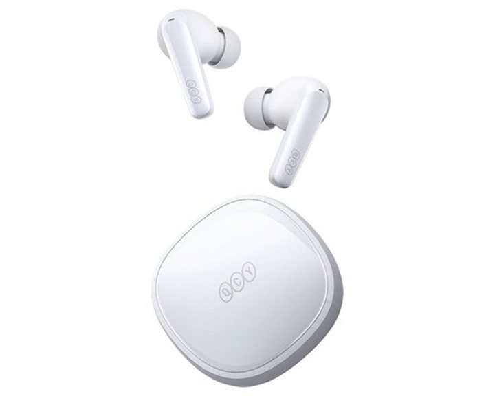 QCY T13X TWS White - 30 hour battery True Wireless  in-ear earbuds Quick Charge 380mAh Gaming 0,068s