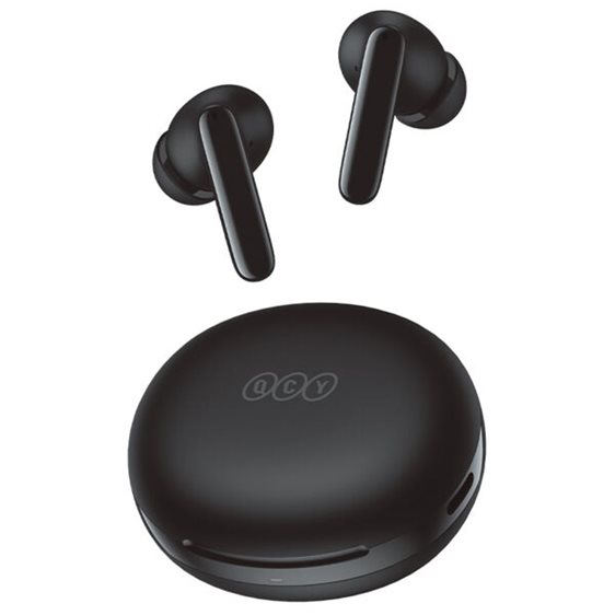 QCY T13 ANC 2 Black - TWS 28dB Active Noise Canceling 10mm Drivers, BT 5.3 30 Hours True Wireless