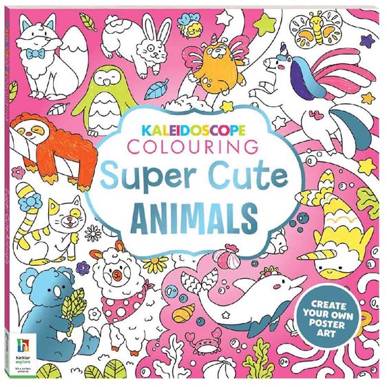 Kaleidoscope Square Colouring Books Super Cute Animals