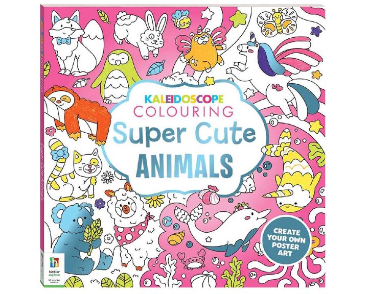 Kaleidoscope Square Colouring Books Super Cute Animals