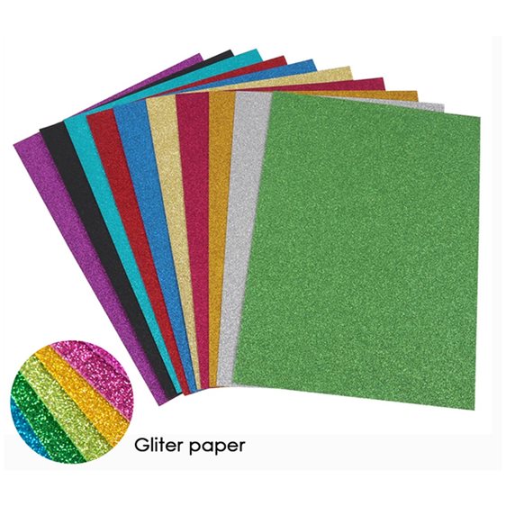 Χαρτόνι Glitter 20x30 160gsm 10τεμ Mix