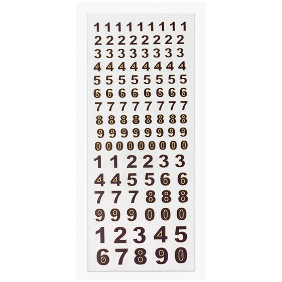 Αυτοκόλλητα Fun Stickers 329 Black Numbers 31x11cm