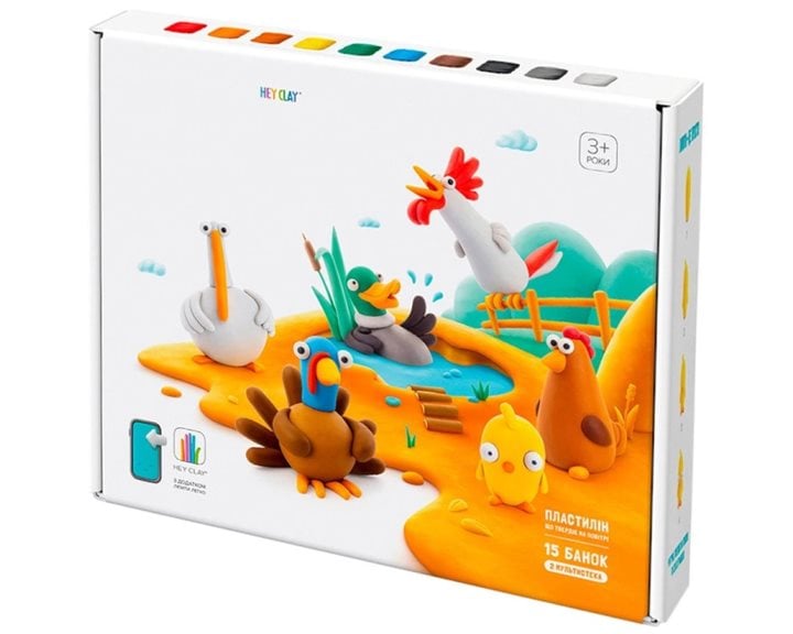 Κατασκευές Με Πηλό Hey Clay Farm Birds 3+ 440052