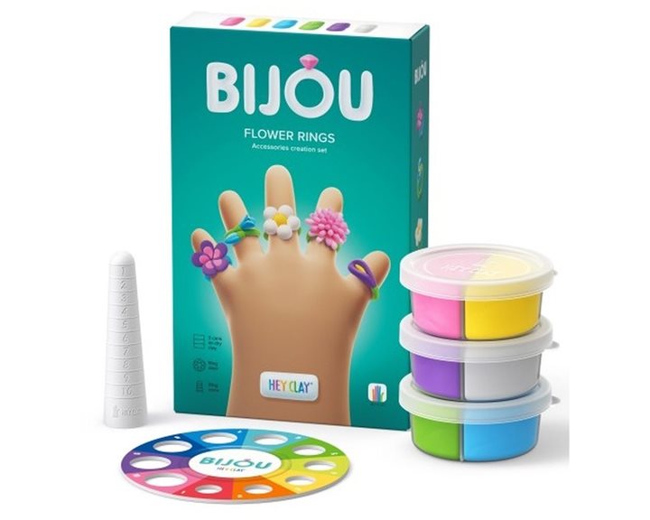 Κατασκευές Με Πηλό Hey Clay Bijou Flower Rings 30119