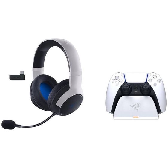 Razer Legendary Duo Bundle for PlayStation - Kaira Wireless Headset and Quick Charging Stand for PS5