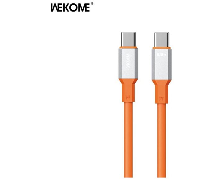 Charging Cable WK 100W TYPE-C/TYPE-C Tint II Orange 1,2m WDC-17