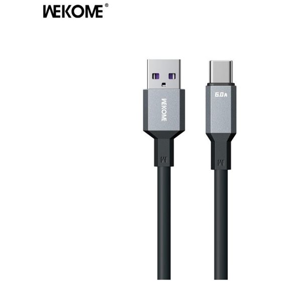 Charging Cable WK TYPE-C Tint II Black 1,2m WDC-17a 6A