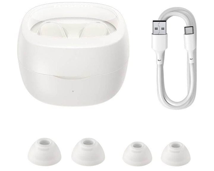 Baseus Bowie Wm02 Tws In-ear Bluetooth Handsfree Ακουστικά White (NGTW370202) (BASNGTW370202)