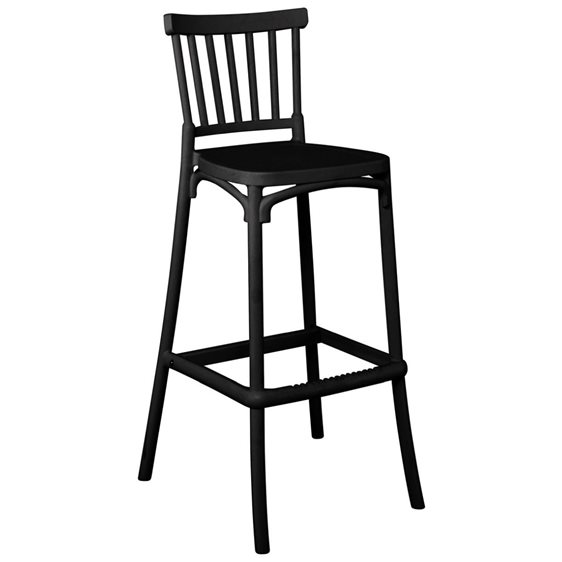 Windsor Σκαμπό Bar, PP Μαύρο UV Protection Ε400,2