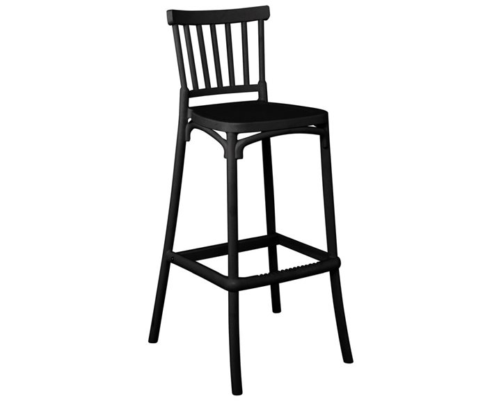 Windsor Σκαμπό Bar, PP Μαύρο UV Protection Ε400,2