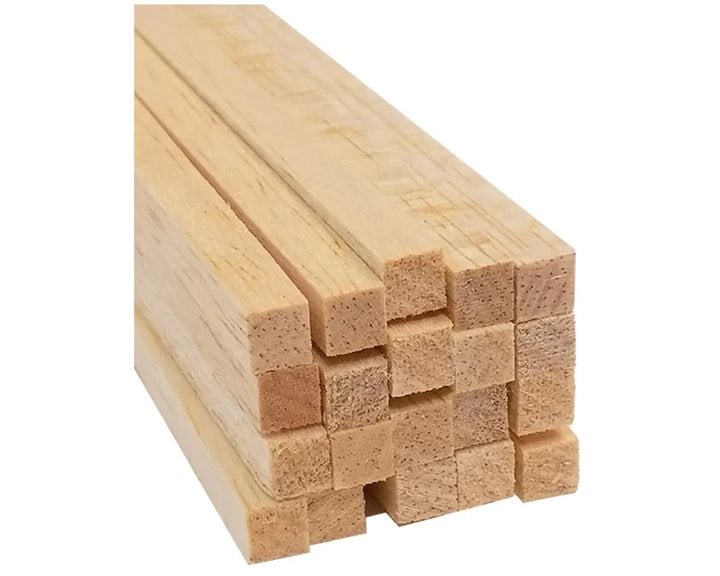 Ράβδος balsa Τετράγωνη 100cm 10x10