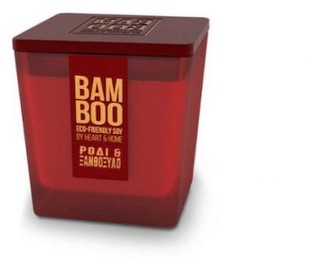 Κερί Bamboo Heart &Home Ρόδι και Ξανθόξυλο 80g