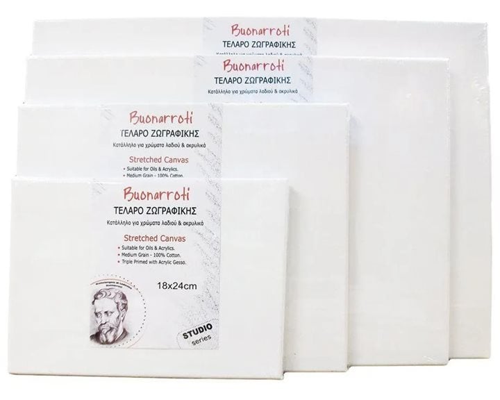 Τελάρο Ζωγραφικής 13χ18cm Buonarroti με Βαμβακερό Καμβά
