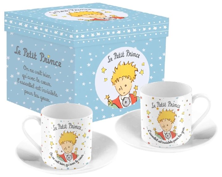 Enesco Σετ με 2 Μικρές Κούπες Le Petit Prince Buste Dans